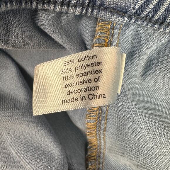 Lane Bryant Denim Short Sz 16 Blue Pull-On Stretch High Rise Plus Light Wash - Picture 11 of 12